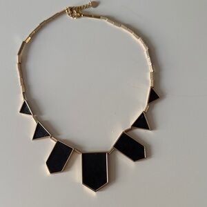 Elegant Black and Gold Geometric Necklace